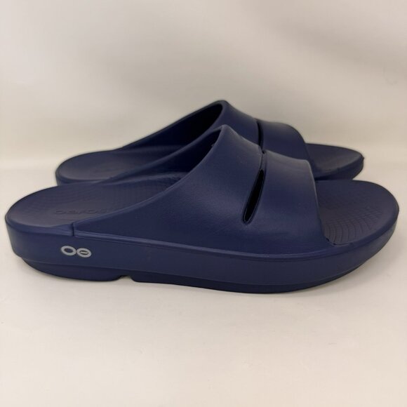 Oofos Ooahh Lightweight Recovery Slide Sandal Blue Women’s Size 8 - Picture 1 of 7